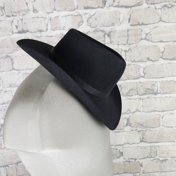 Akbura Snowy River Cowboy Hat Pure Fur Felt Size 56 Black Australia - Picture 4 of 10